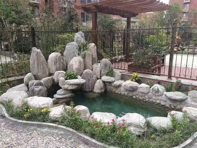 坡头家庭庭院水景设计